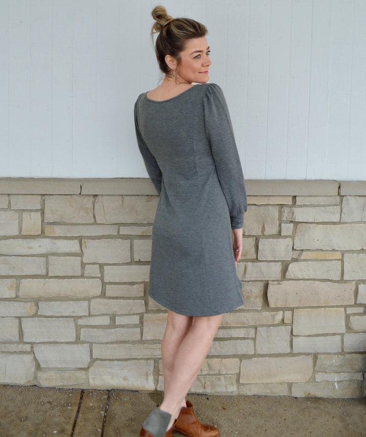 GETAWAY dress in Heather Grey