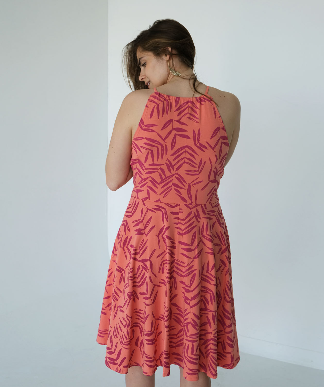 ISLA dress in Tangerine/Azalea