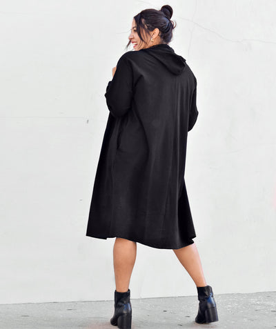 JENNI french terry duster in Black