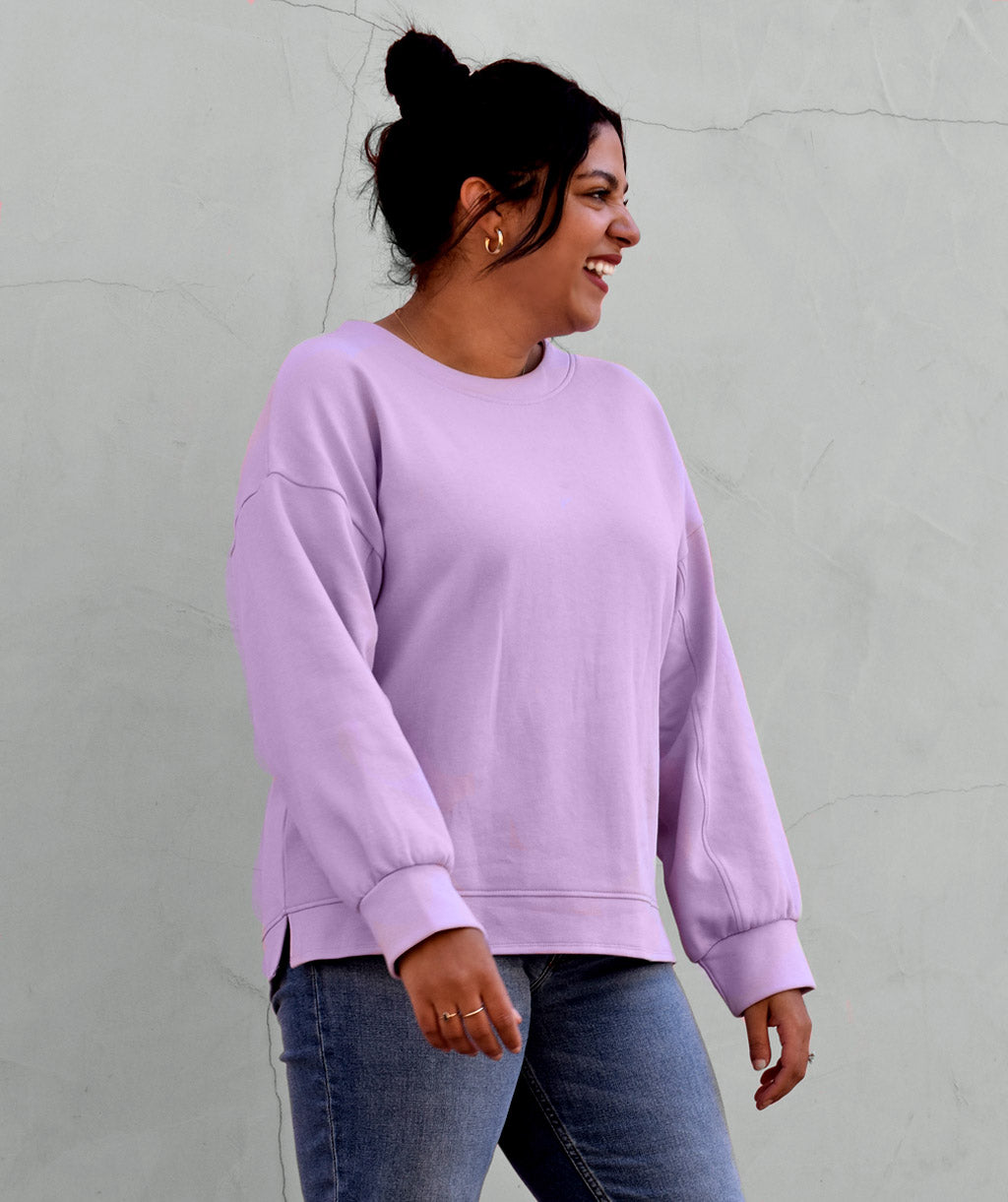 LORISSA double knit top in Pastel Orchid