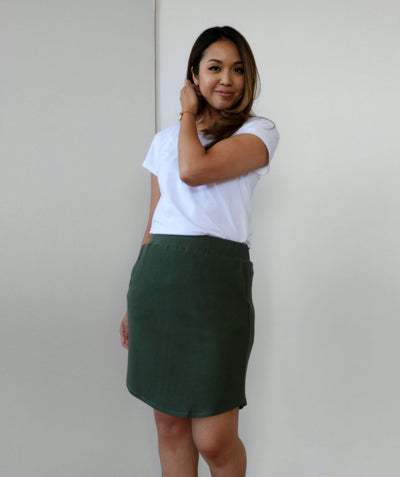 LOTUS waffle knit skirt in Jungle Green