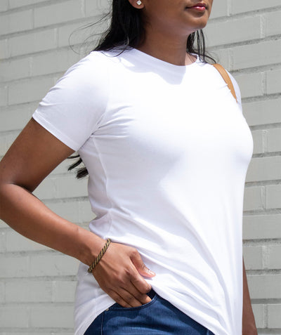 LOVE fitted tee in White