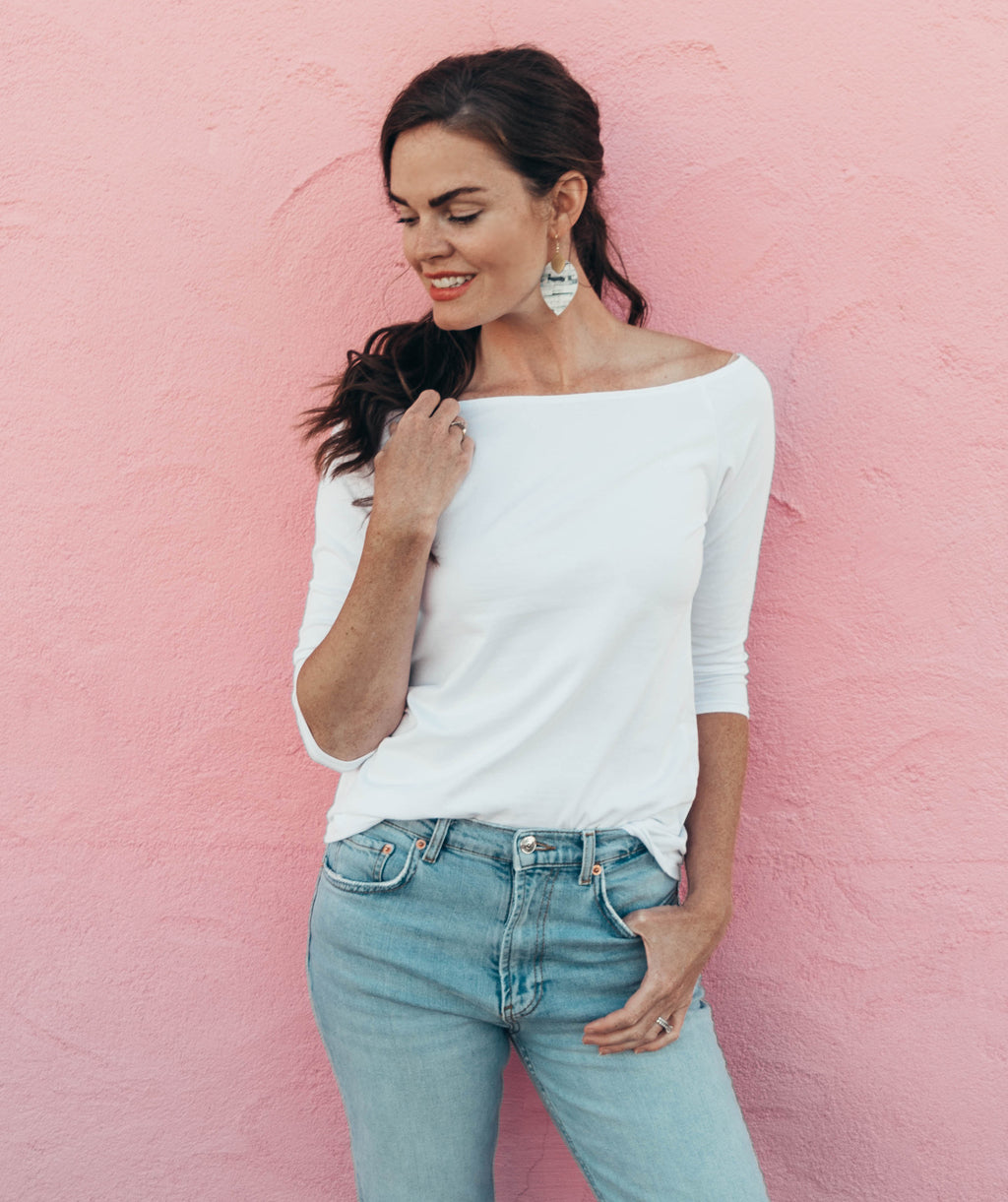 MADISON off shoulder top in White