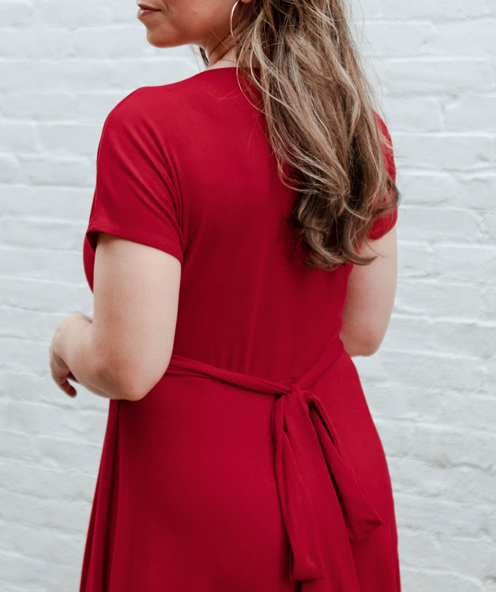MANHATTAN wrap dress in Cranberry<br/>(Less than perfect)
