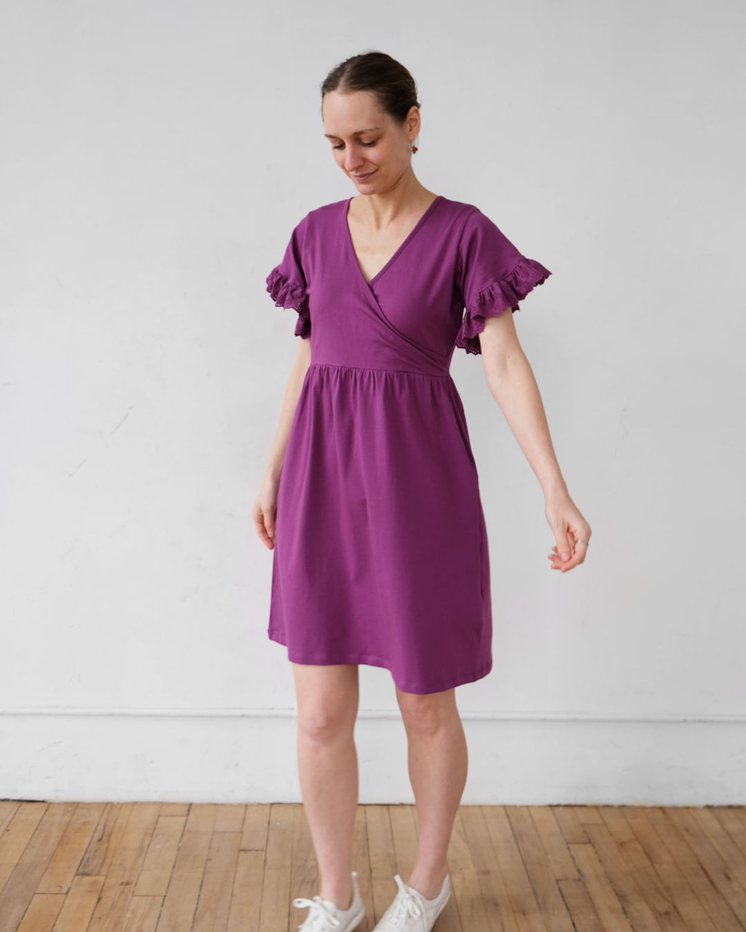 grape cocktail dress Lily Dress in Grape Taffeta S/M / Purple