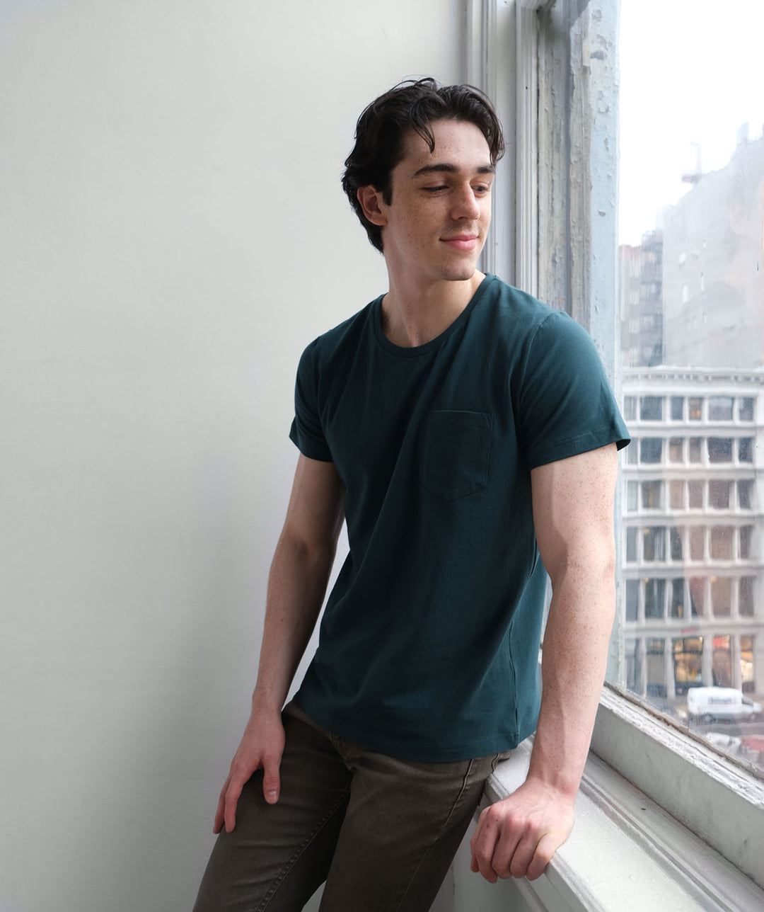 MIKE pocket men's tee in Evergreen