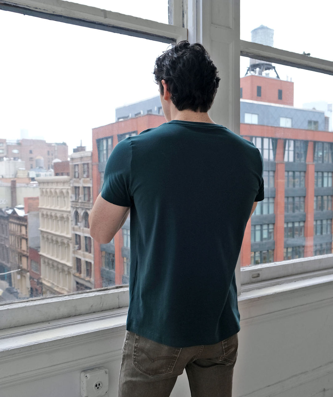 MIKE pocket men's tee in Evergreen