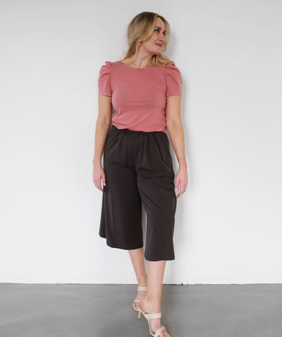 MOANA cropped pants in Charcoal