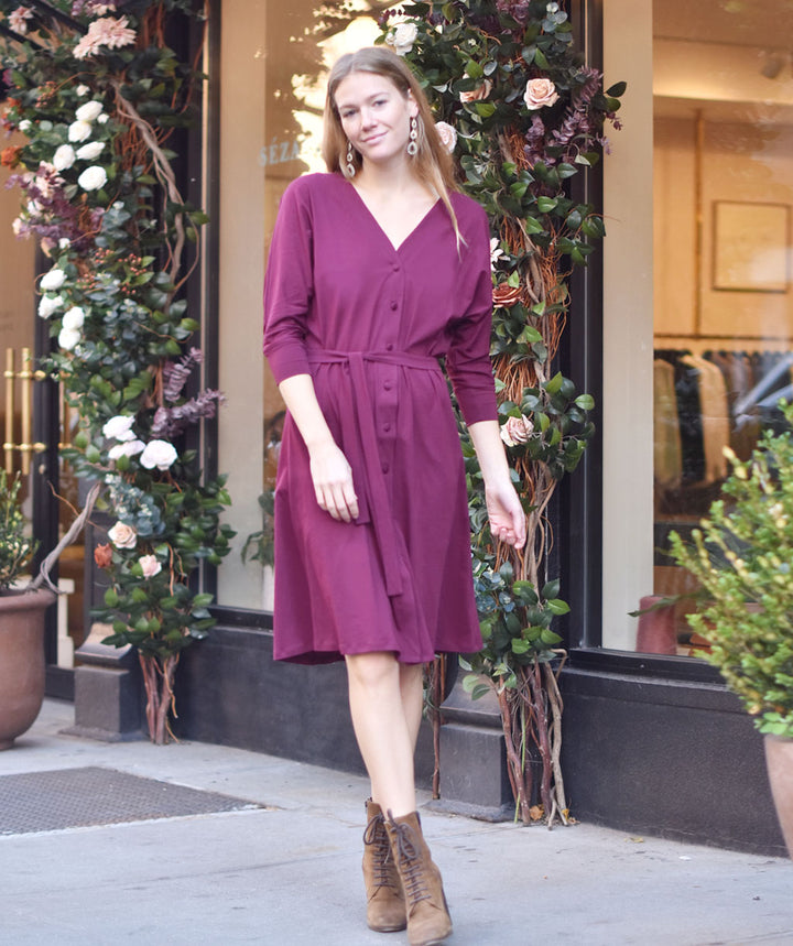 The MOLLY multi-wear design in Deep Currant