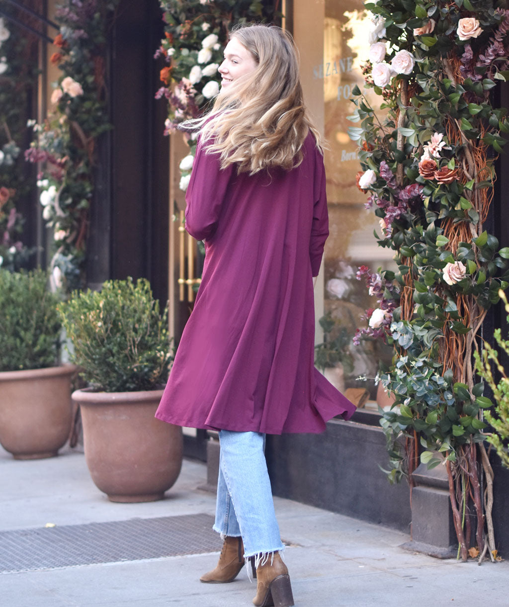The MOLLY multi-wear design in Deep Currant