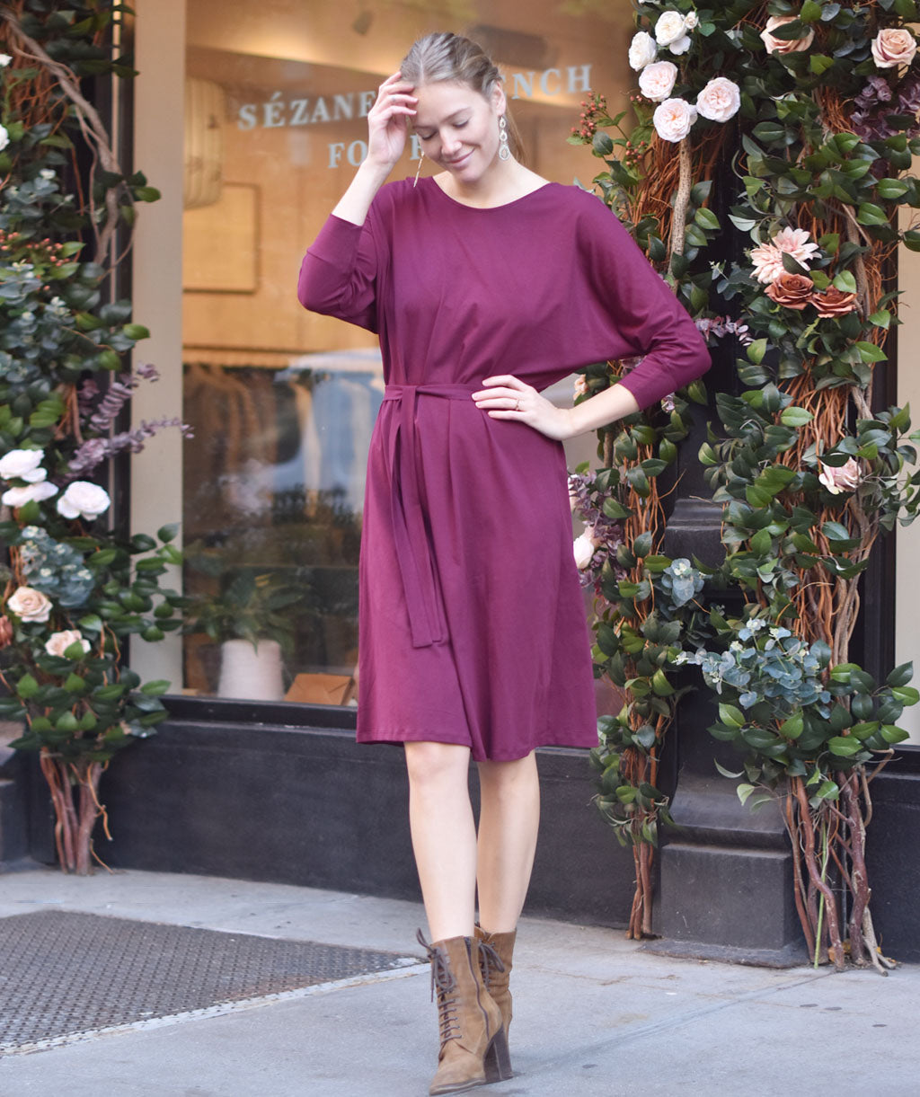 The MOLLY multi-wear design in Deep Currant