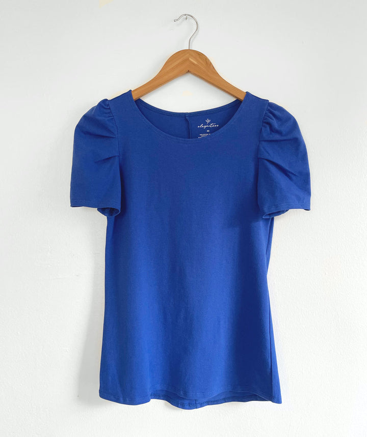 NOLITA puff sleeve tee in Blue Cobalt
