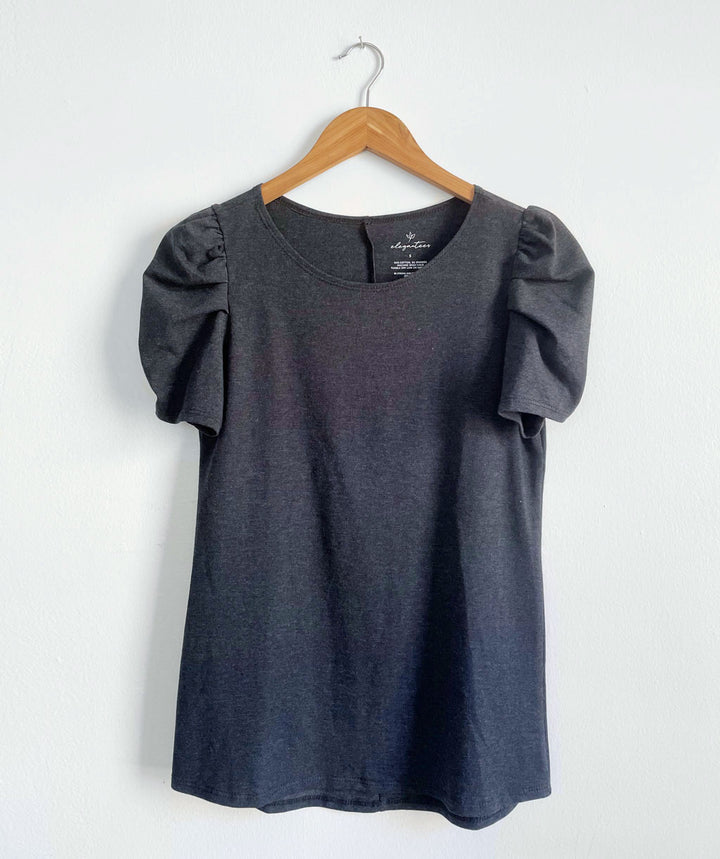 NOLITA puff sleeve tee in Charcoal