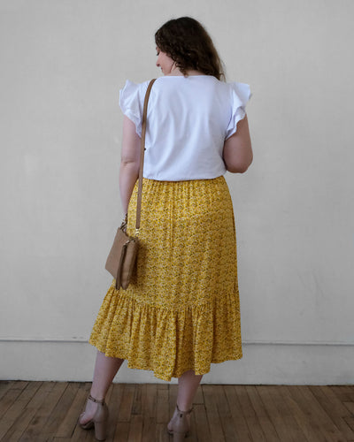 PARIS woven skirt in Mustard