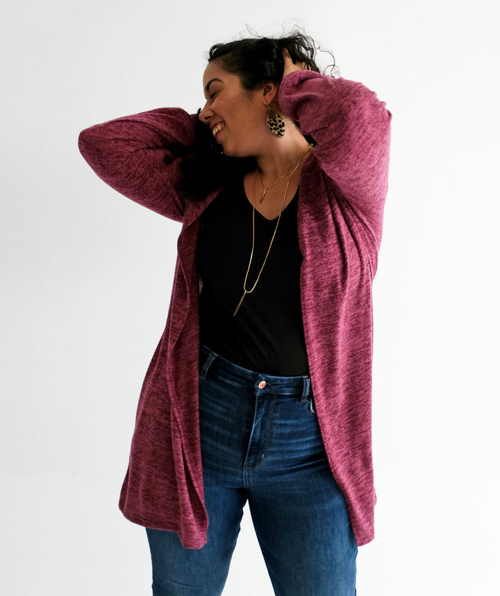 Magenta cardigan sweater hotsell