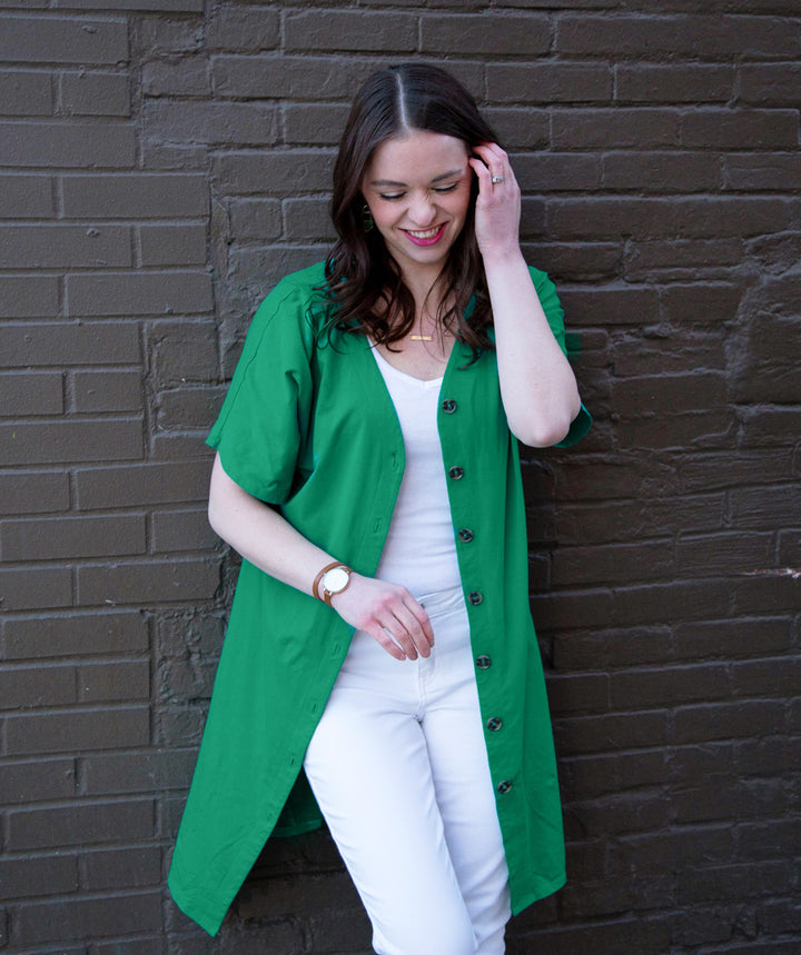 ROSA reversible dress in Jade Julep