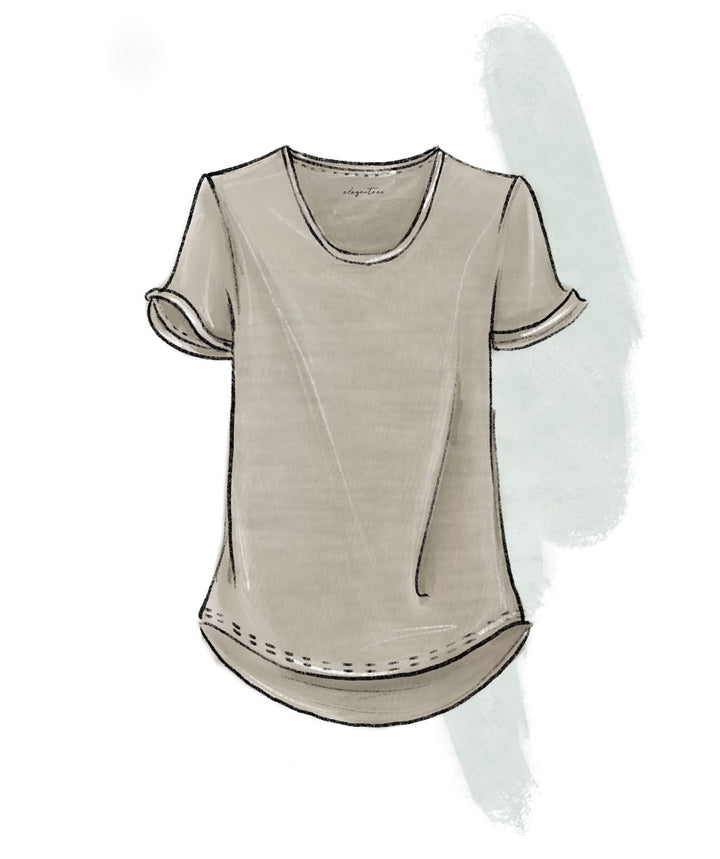 Impact promo: Women's Scoop neck tee in Light Grey