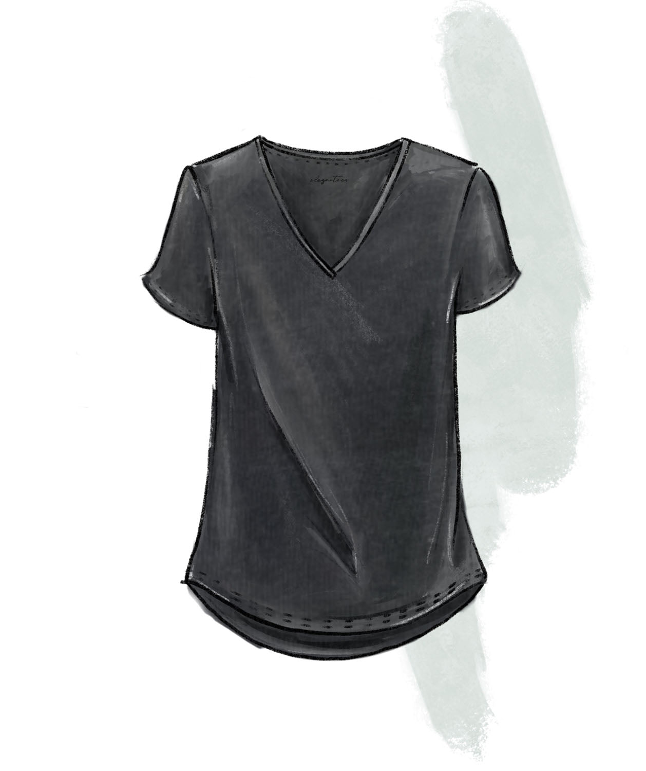 Impact promo: Women's V-neck tee in Charcoal