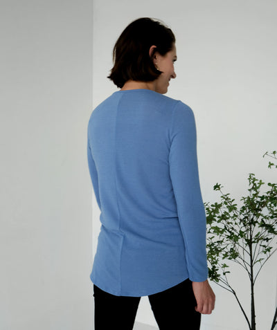 WINSLOW lightweight sweater top in Sky Blue