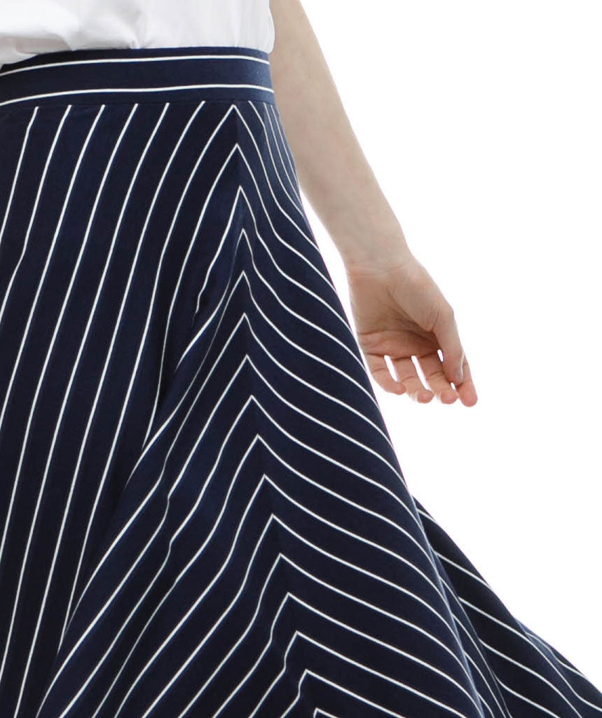 The LILY skirt in Navy Stripe