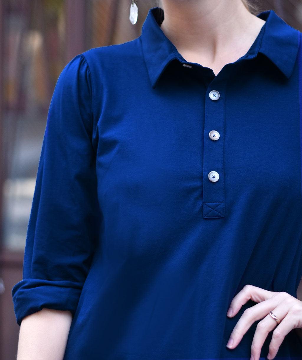 The MEGAN dress in Navy Peony