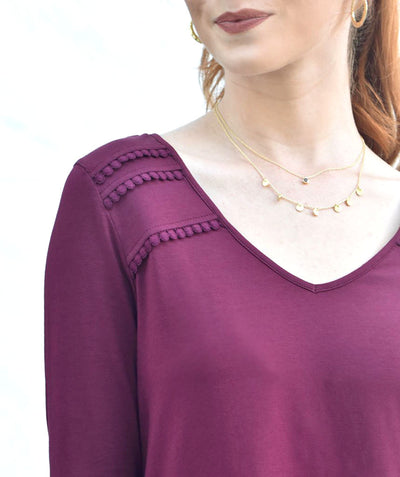 The AMAL tunic in Deep Currant