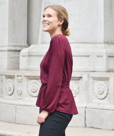 The GRETCHEN top in Deep Currant