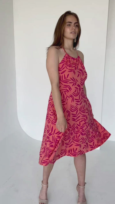 ISLA dress in Tangerine/Azalea