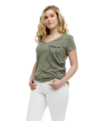 The ROSE tee in Olive
