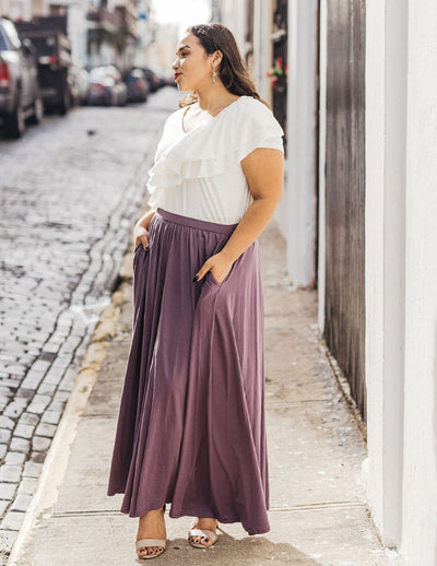 LEIGH maxi skirt in Vintage Violet
