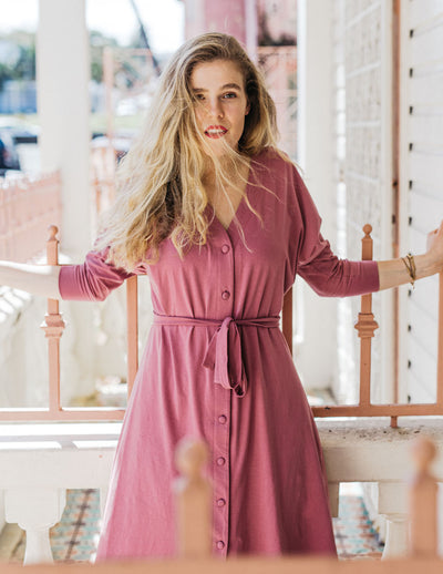 MOLLY reversible dress in Sunset Pink