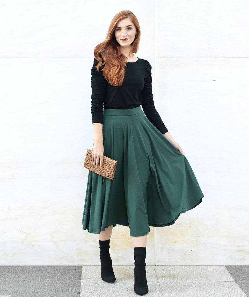 The MALALA midi skirt in Pine