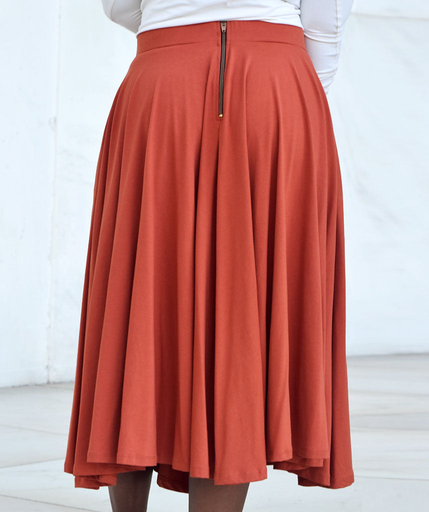 The MALALA midi skirt in Pumpkin Spice