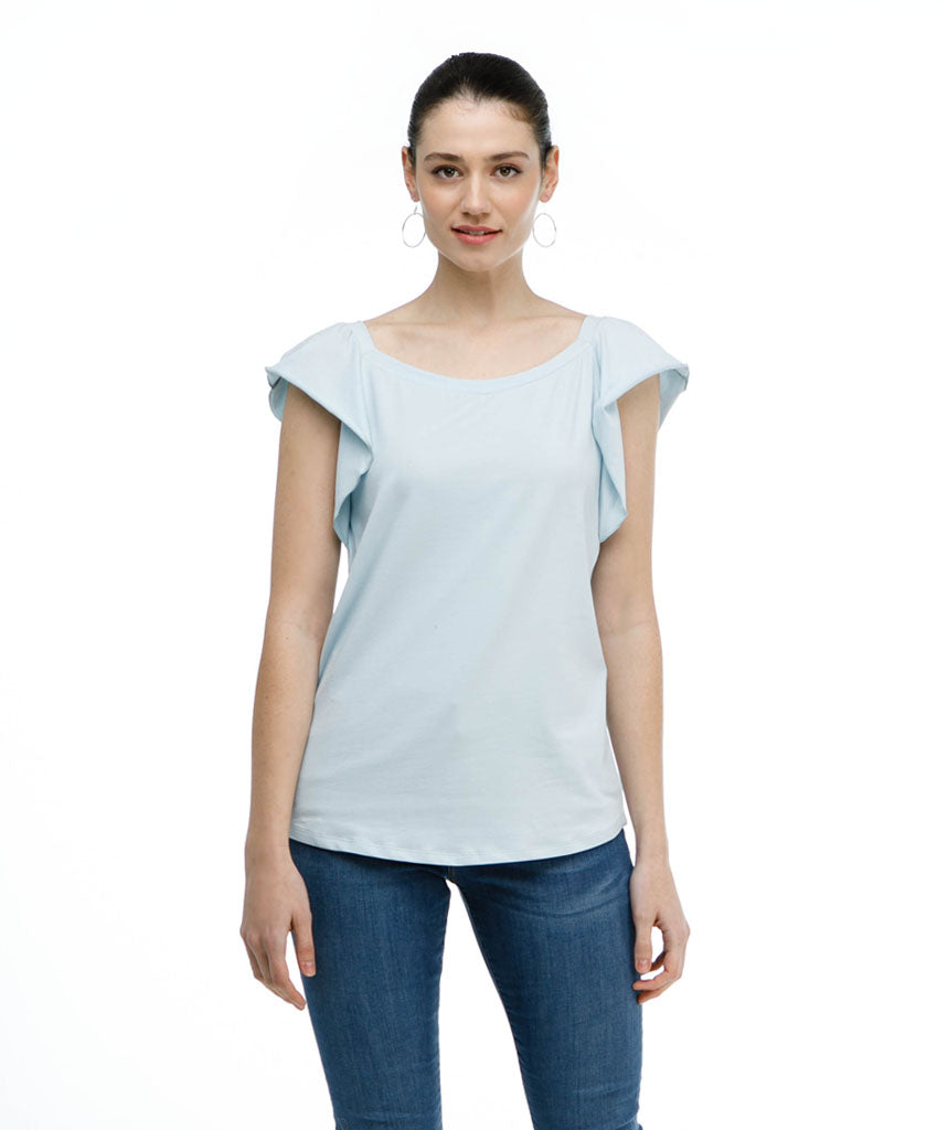 The BRIELLE top in Ballad Blue