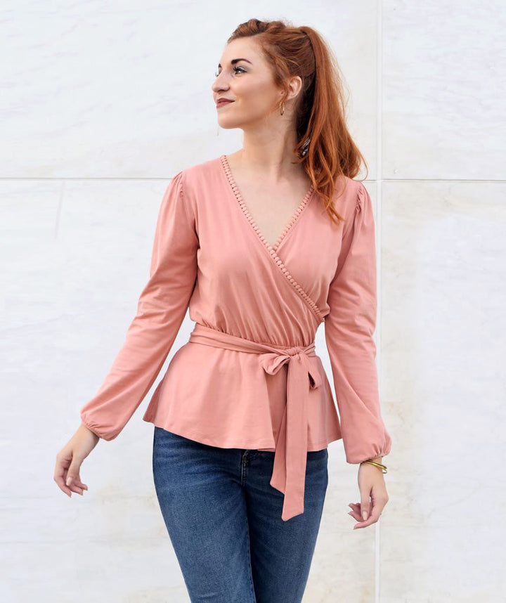 The GRETCHEN top in Rose Dawn
