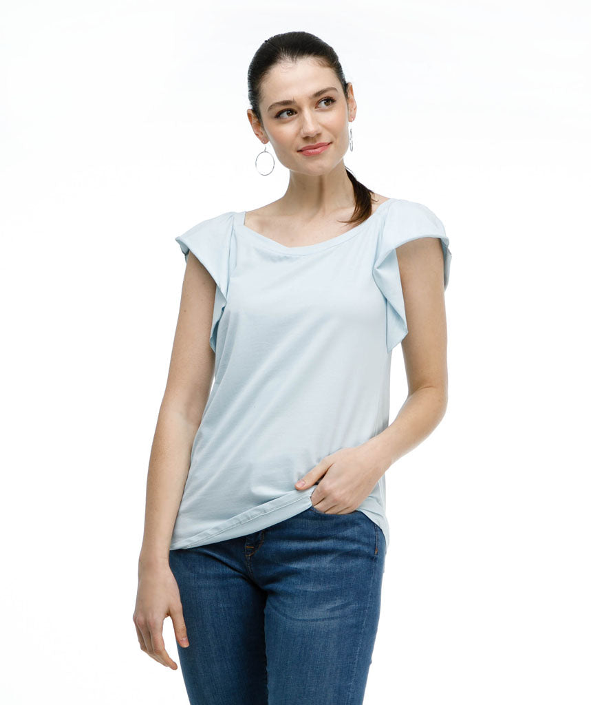 The BRIELLE top in Ballad Blue