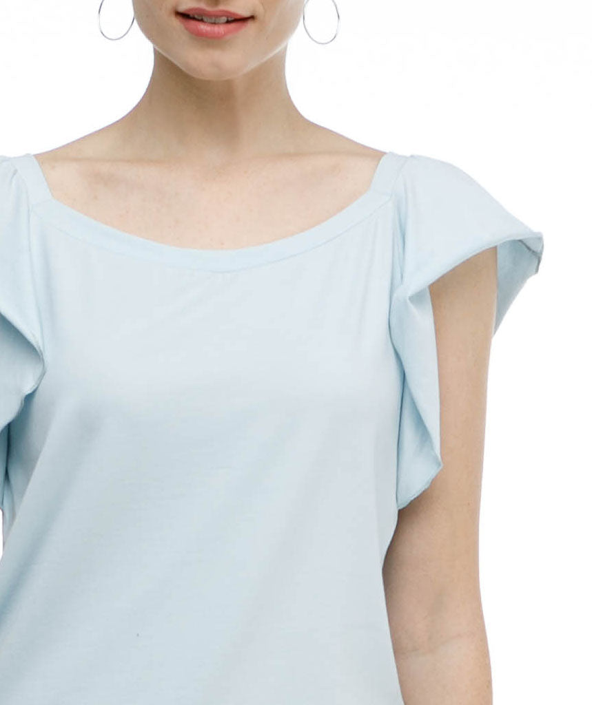 The BRIELLE top in Ballad Blue