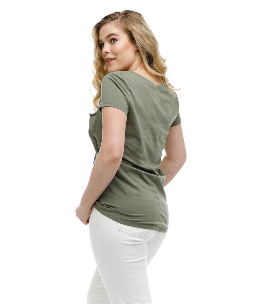 The ROSE tee in Olive
