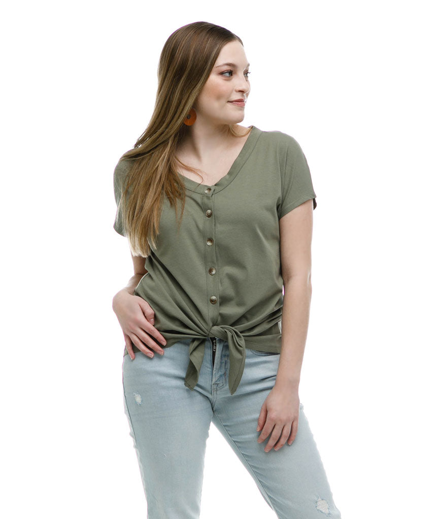 The FERN top in Olive