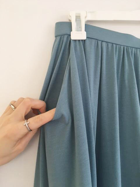 LEIGH maxi skirt in Smoke Blue