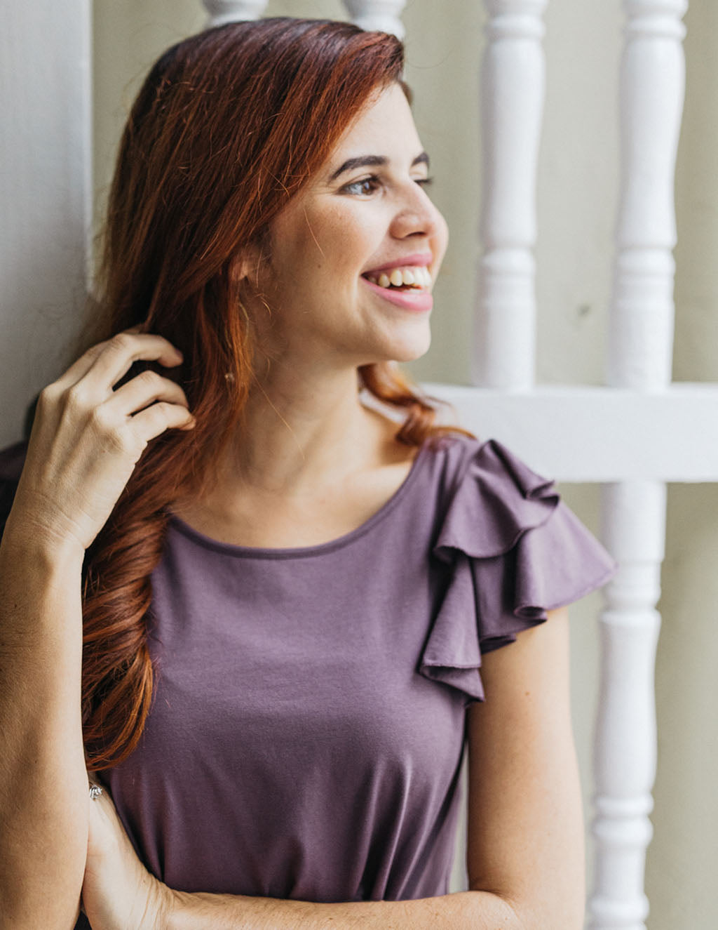 MAGGIE tie-front tank in Violet