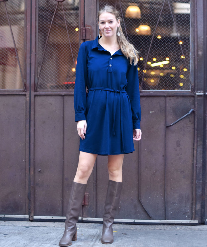 The MEGAN dress in Navy Peony