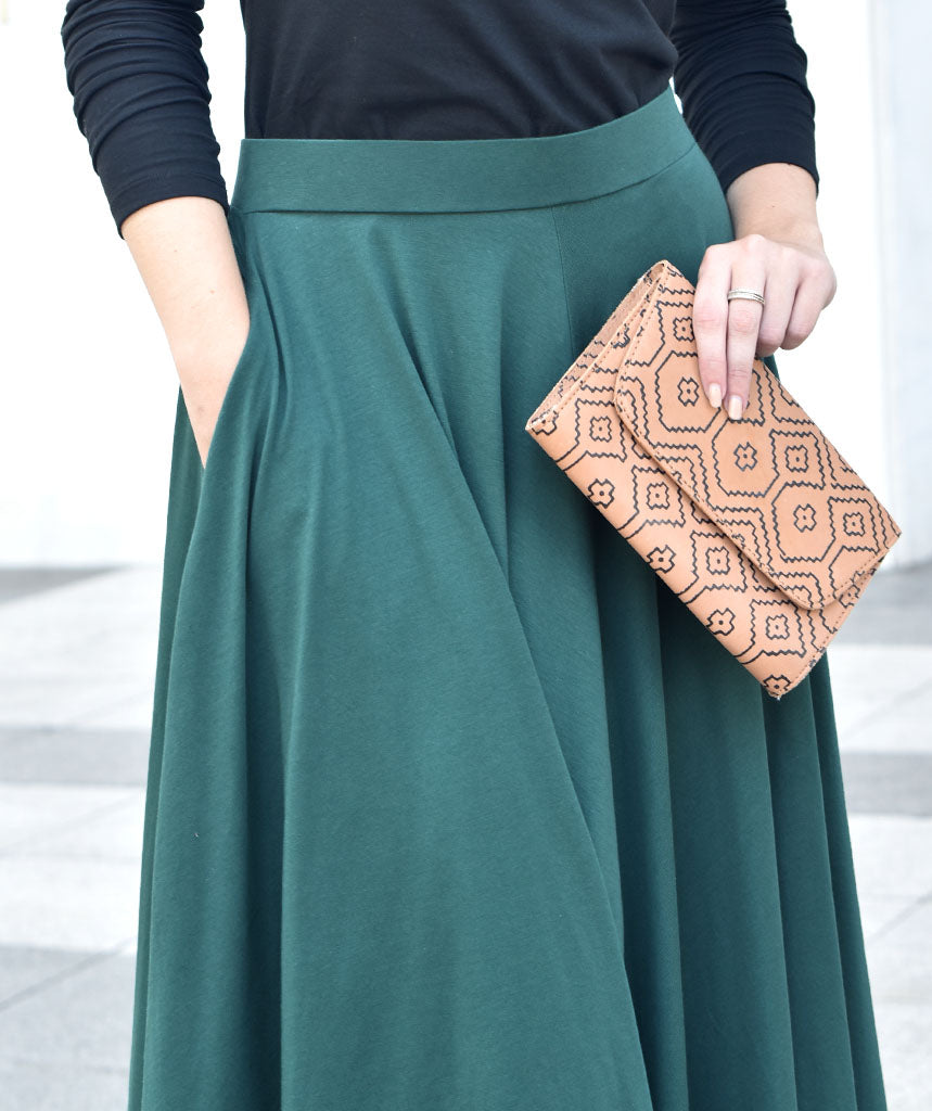 The MALALA midi skirt in Pine