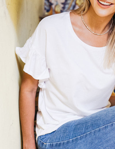 KARA relaxed top in White