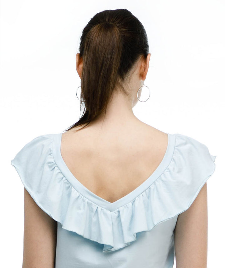 The BRIELLE top in Ballad Blue