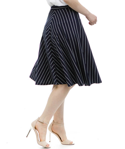 The LILY skirt in Navy Stripe