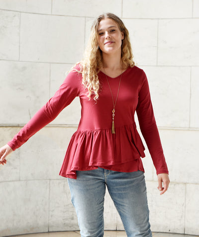 The WINTOUR top in Auburn Red